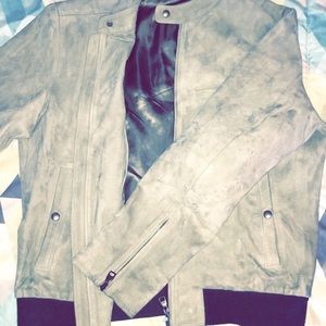 Salvatore Ferragamo zip up suede jacket (RARE)